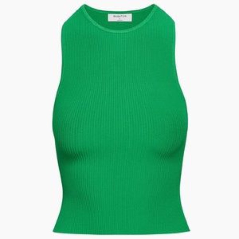Aritzia Sculpt Knit Racerback Tank - Gloss Green